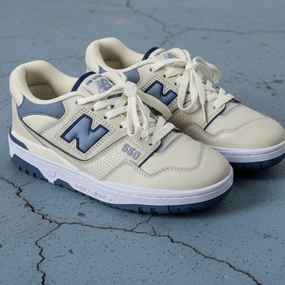 New Balance 550 Sea Salt Blue Mens Size 7 BB550PLA Retro Basketball Sneakers